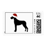 Great Dane Santa Hat postage