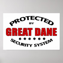 Great Dane Security Poster