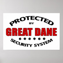 Great Dane Security Poster