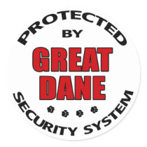 Great Dane Security stickers by DanesRUs Great Dane Security stickers