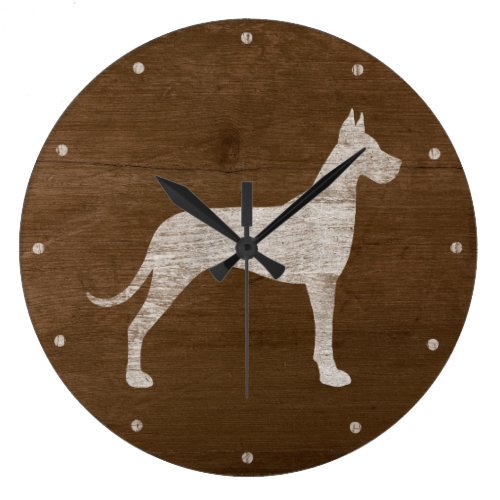 Great Dane Silhouette Large Clock Great Dane Silhouette Large Clock