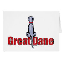Great Dane Sit Blue UC cards by DanesRUs Great Dane Sit Blue UC cards