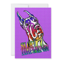 Great Dane Slop Happens Bright Invites