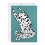 Great Dane Slop Happens BW Personalized Invites