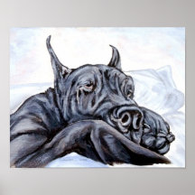 Great Dane Sofa Dreams Poster