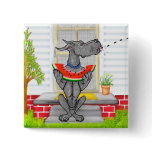 Great Dane SPIT Black Pinback Button