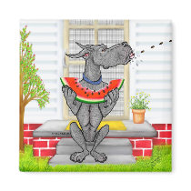 Great Dane SPIT Black Refrigerator Magnet