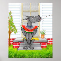 Great Dane SPIT Black posters