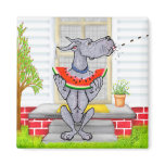 Great Dane SPIT Blue Refrigerator Magnets