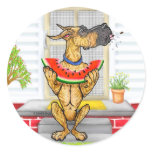 Great Dane SPIT Brindle Round Stickers