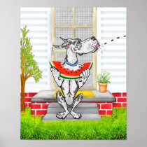 Great Dane SPIT Harlequin Posters