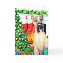 Great Dane Stockings Fawn cards by DanesRUs Great Dane Stockings Fawn cards