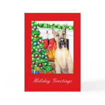 Great Dane Stockings Fawn cards by DanesRUs Great Dane Stockings Fawn cards