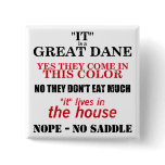 Great Dane Walking Answers Pinback Buttons