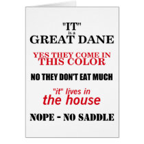 Great Dane Walking Answers Greeting Card