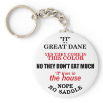 Great Dane Walking Answers Keychain