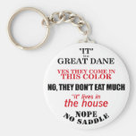 Great Dane Walking Answers Keychain