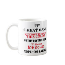 Great Dane Walking Answers Coffee Mug