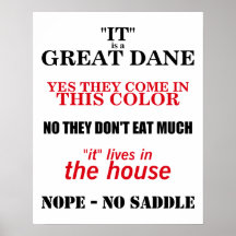 Great Dane Walking Answers Posters
