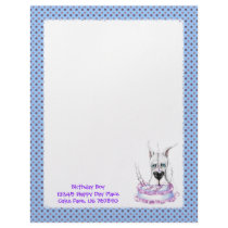 Great Dane White Birthday Cake letterhead by DanesRUs Great Dane White Birthday Cake letterhead