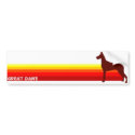 Great Dane With Stripes Bumper Sticker bumper stickers