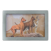 Great Danes Belt Buckle