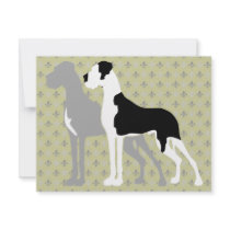 Great Danes Blue Boston invitations