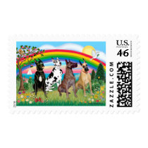 Great Danes (four) - Rainbow Bright Stamp