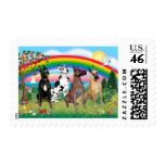 Great Danes (four) - Rainbow Bright postage