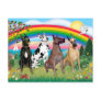 Great Danes (four) - Rainbow Bright Postcards