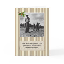 Great Depression Dirt Farmer Holiday Card