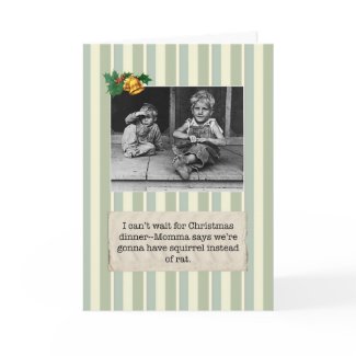 Great Depression Squirrel Holiday Cards card