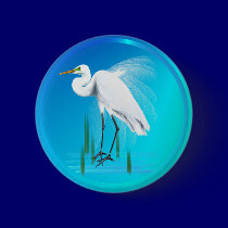 Great Egret  Buttons buttons