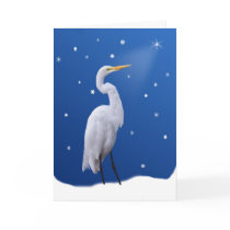Great Egret Christmas Card