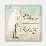 Great Egret Coastal Beach - Dishwasher Magnet
