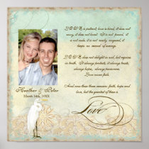 Great Egret Coastal Beach - Wedding Personalized Print
