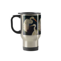 Great Egret Commuter Mug - Stainless Steel by Artinua Great Egret Commuter Mug - Stainless Steel
