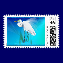 Great Egret Postage postage