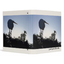 Great Egret Silhouette Binder by farmer77 Great Egret Silhouette Binder