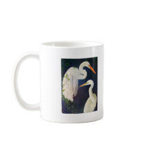 Great Egrets : Great White Heron 1 mugs by Artinua Great Egrets : Great White Heron 1 mugs