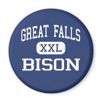 Great Falls - Bison - High - Great Falls Montana magnets