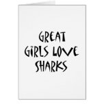 Great Girls Love Sharks Card