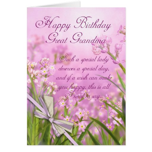 Great Grandma Birthday Cards, Great Grandma Birthday Card Templates ...