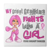 Great Grandma Fights Like Girl Breast Cancer 42.9. Ceramic Tile