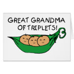 Great Grandma of Triplets Greeting Card