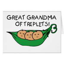 Great Grandma of Triplets Greeting Card