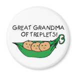 Great Grandma of Triplets magnets