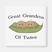 Great Grandma Of Twin Fridge Magnet