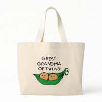 Great Grandma of Twins Pod Canvas Bag