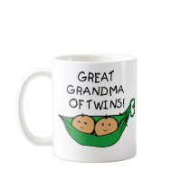 Great Grandma of Twins Pod Coffee Mugs